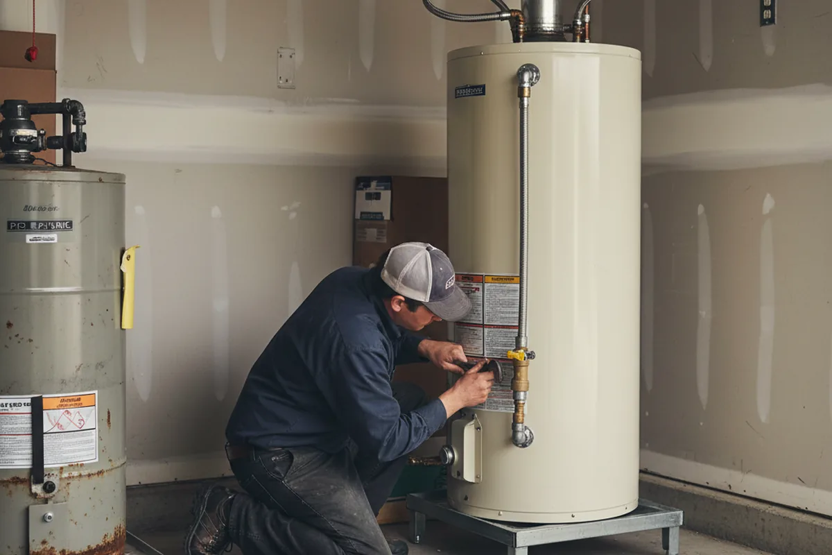 Water heater and shutoff valve replacement in Malabar